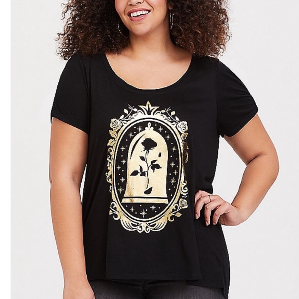 Beauty and the Beast Enchanted Rose Tee by Torrid